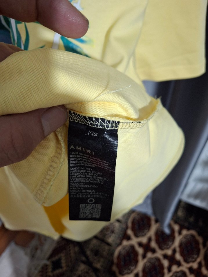 Sarı Baskılı Pamuklu Oversize Tişört - Görsel 4