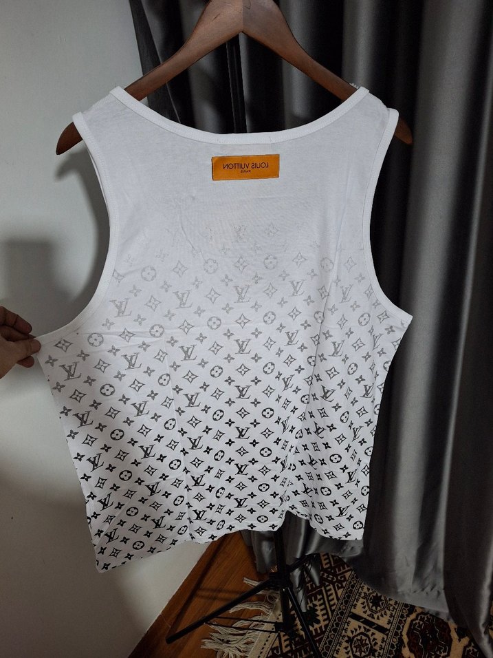 Baskılı Beyaz erkek Kolsuz Tişört - Görsel 4