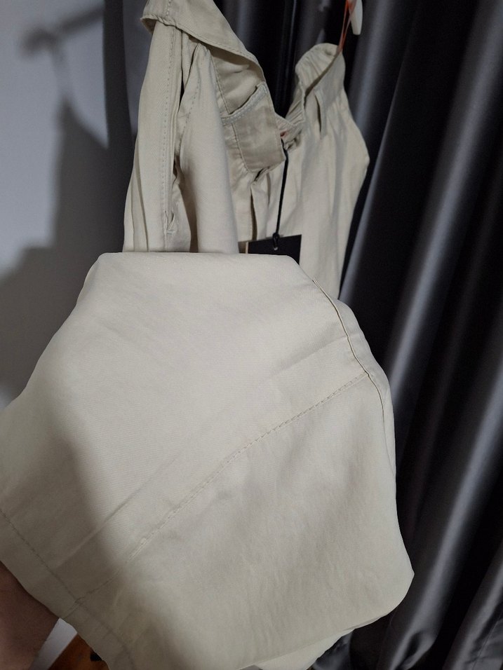 Erkek Beyaz Oversize Kısa Kollu Tişört - Görsel 4