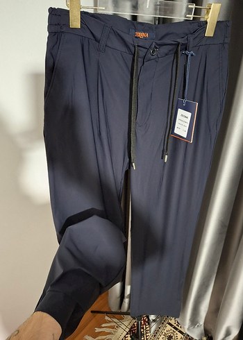 Lacivert Kemerli Erkek Pantolon - Görsel 3