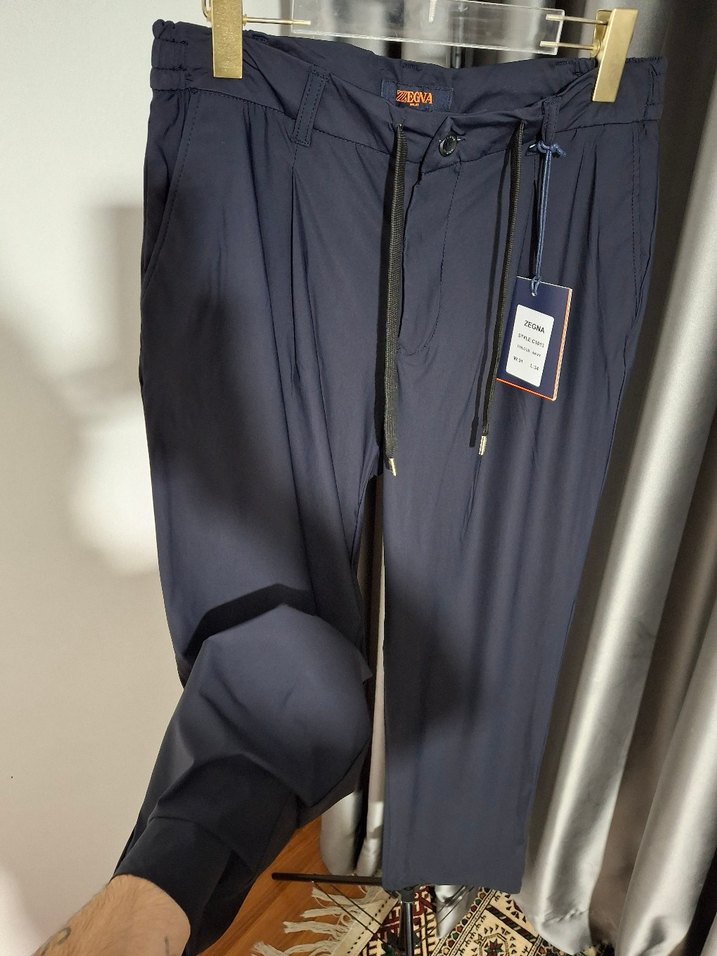 Lacivert Kemerli Erkek Pantolon - Görsel 3