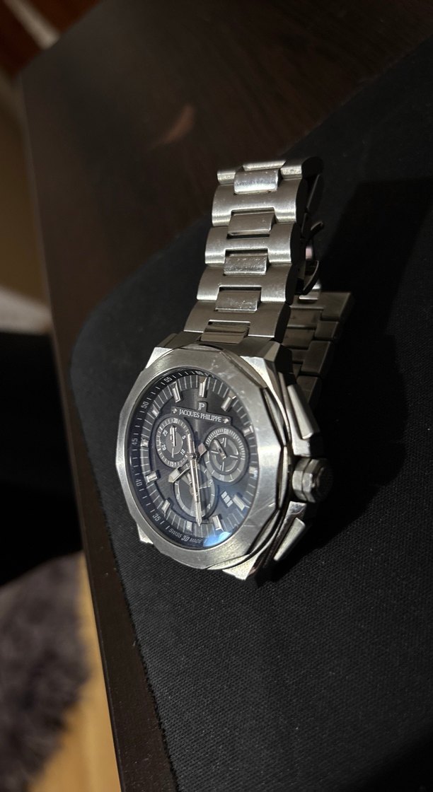 Gri Jacques Philippe Erkek Saati orjinal saat - Görsel 2