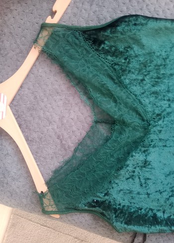 Yeşil Dantel Detaylı Midi Bohem Elbise - Görsel 2