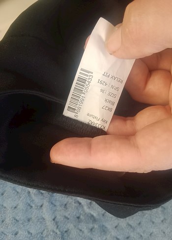 Düğmeli Kadın Gri Kumaş Pantolon - Görsel 8