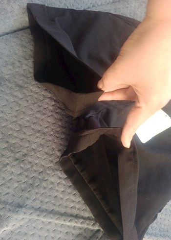 Düğmeli Kadın Gri Kumaş Pantolon - Görsel 3