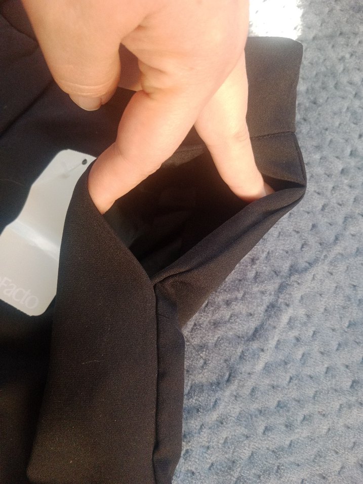 Düğmeli Kadın Gri Kumaş Pantolon - Görsel 5