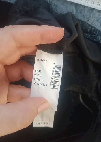 Siyah V Yakalı Drapeli Midi Elbise - Görsel 8