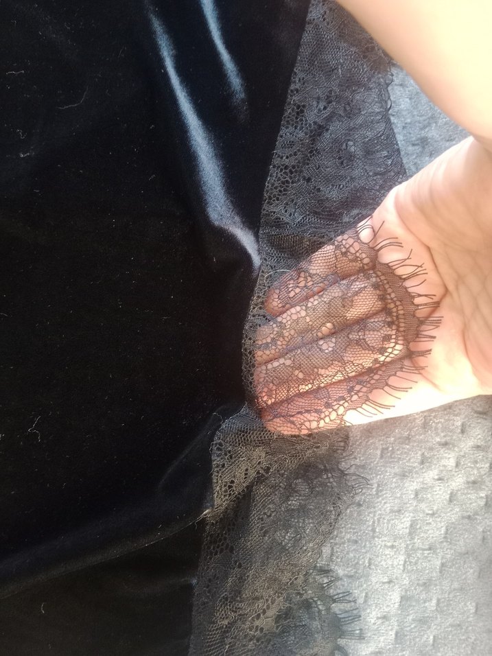 Siyah V Yakalı Drapeli Midi Elbise - Görsel 4