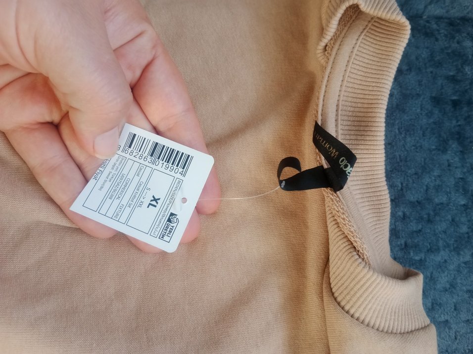 Bej Kadın Oversize Sweatshirt - Görsel 5