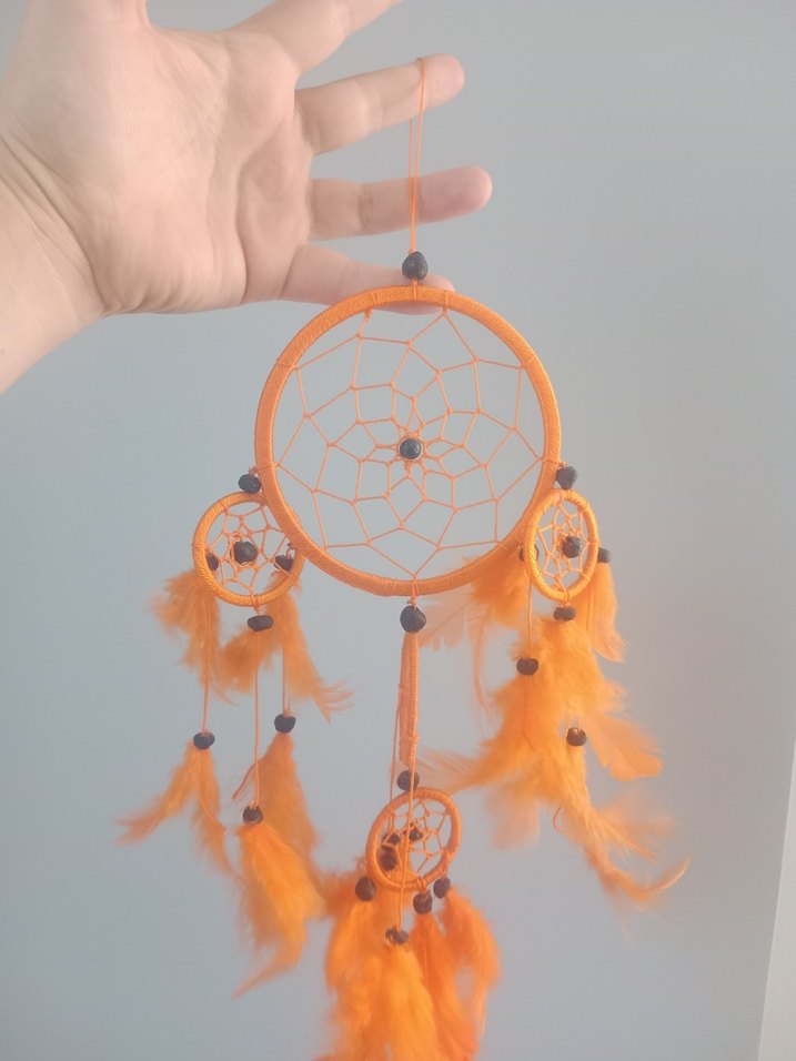 Turuncu Tüylerle Renkli Rüya Kapanı - Görsel 3