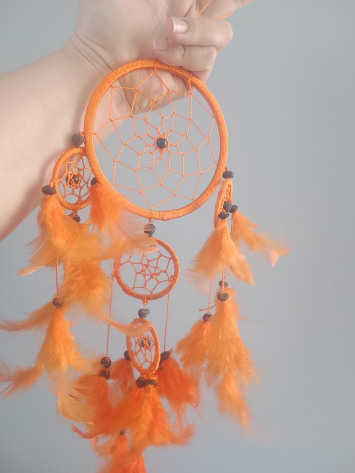 Turuncu Tüylerle Renkli Rüya Kapanı - Görsel 2