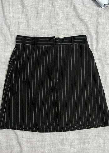 Gri Çizgili Kadın Blazer Ceket - Görsel 2