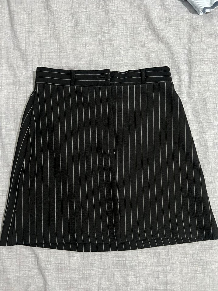 Gri Çizgili Kadın Blazer Ceket - Görsel 2