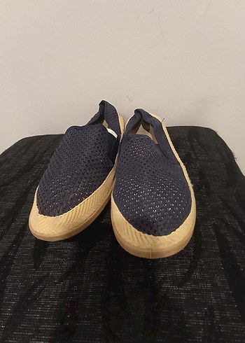 Erkek lacivert Espadril Velcro - Görsel 3