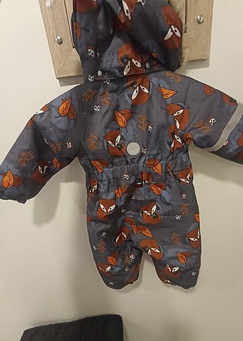 Kürklü Kapüşonlu Erkek Bebek Kayak Tulumu - Görsel 3