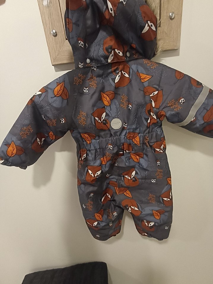 Kürklü Kapüşonlu Erkek Bebek Kayak Tulumu - Görsel 3