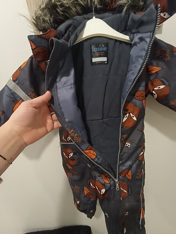 Kürklü Kapüşonlu Erkek Bebek Kayak Tulumu - Görsel 4