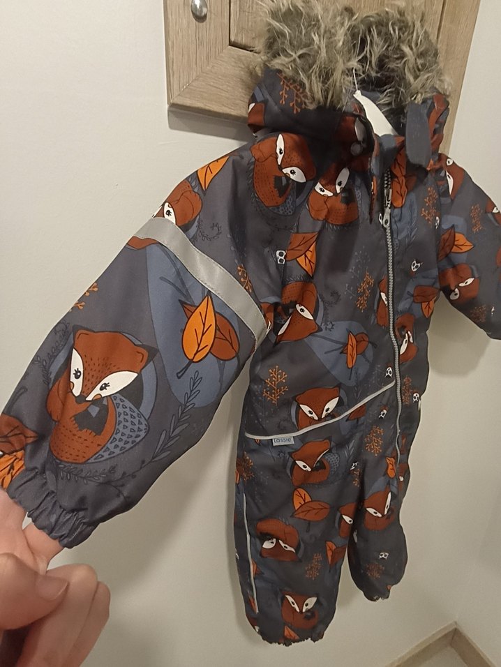 Kürklü Kapüşonlu Erkek Bebek Kayak Tulumu - Görsel 2