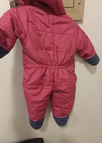 Bordo Nakışlı Fermuarlı Bebek Kız Tulumu - Görsel 5