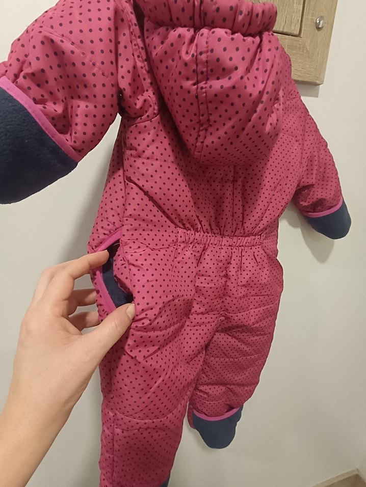 Bordo Nakışlı Fermuarlı Bebek Kız Tulumu - Görsel 4