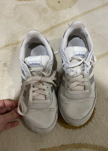 Beyaz Gri Adidas Kadın Spor Ayakkabı - Görsel 2