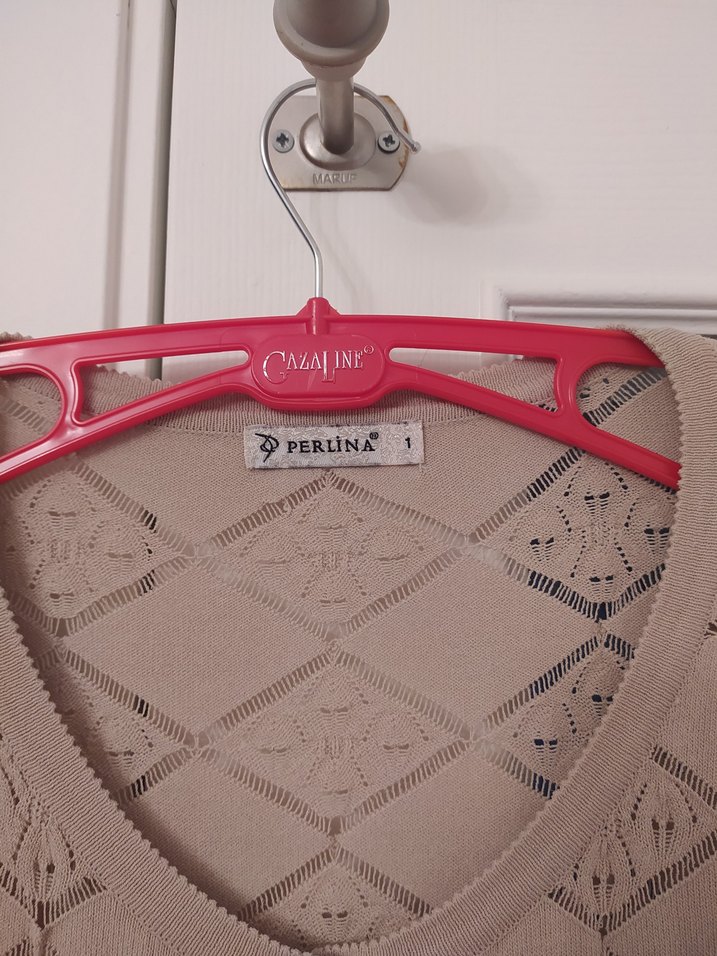 Perlina Bej Triko Hırka - Görsel 3