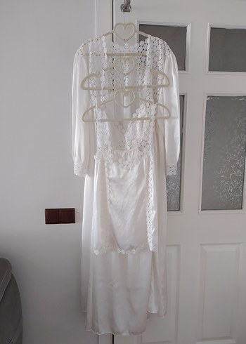 3`lü Bohem Sabahlık-Gecelik-Büstiyer Takım - Görsel 2