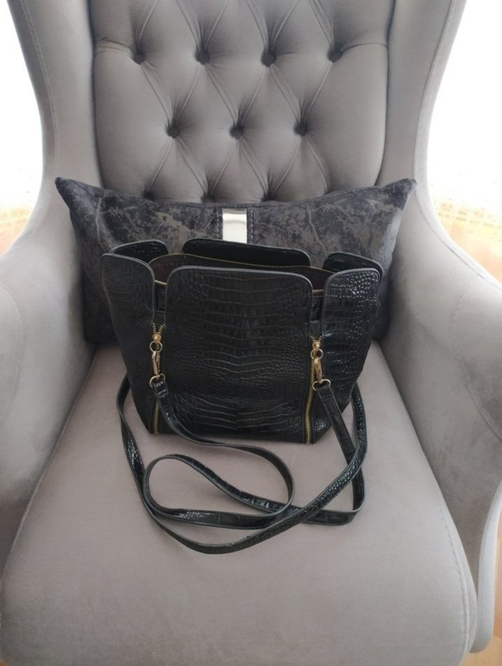 Baykuş Desenli Punk Çanta - Görsel 2