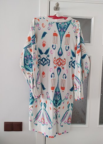 Bohem Tarz Çok Renkli Uzun Kadın Kimono - Görsel 3