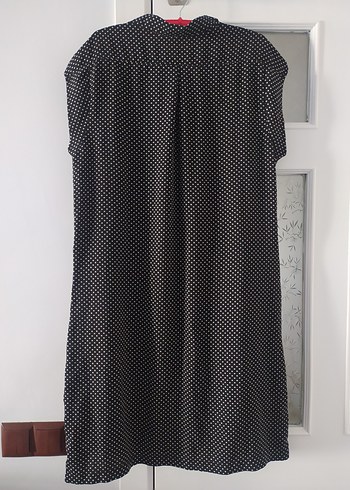 Puantiyeli Midi Elbise - Görsel 3