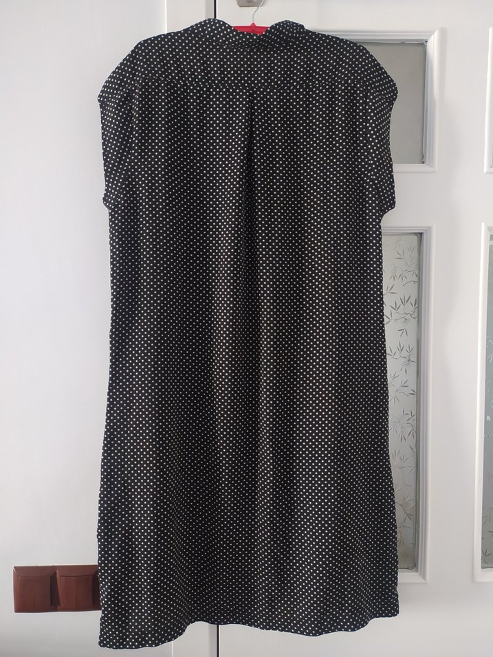 Puantiyeli Midi Elbise - Görsel 3