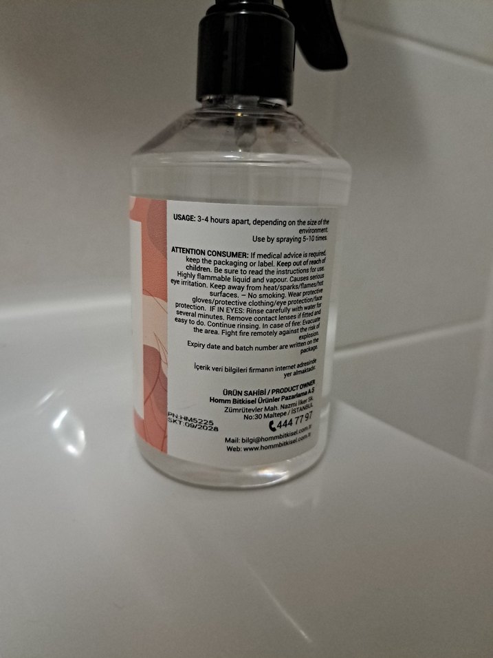 Homm bitkisel Ortam Tazeleyici Sprey 250 ml - Görsel 5