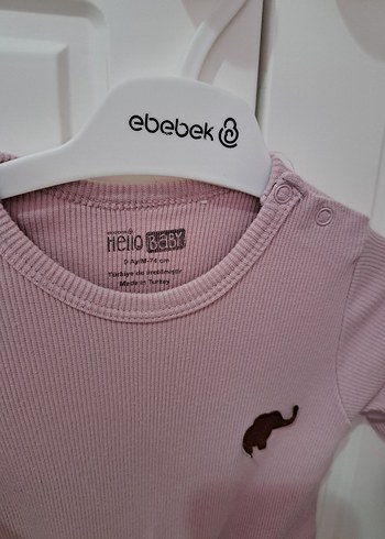 Düğmeli lila Bebek Tulum - Görsel 2