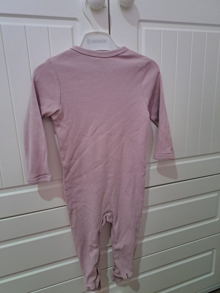 Düğmeli lila Bebek Tulum - Görsel 4