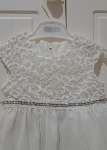 Kız Çocuk Beyaz Dantel Elbise - Görsel 2