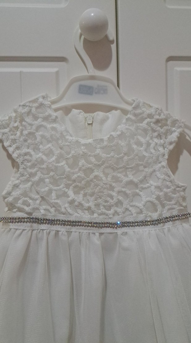 Kız Çocuk Beyaz Dantel Elbise - Görsel 2