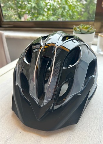 Sarı B'TWIN Bisiklet Kaskı, Velcro Bantlı, Orta Boy - Görsel 6