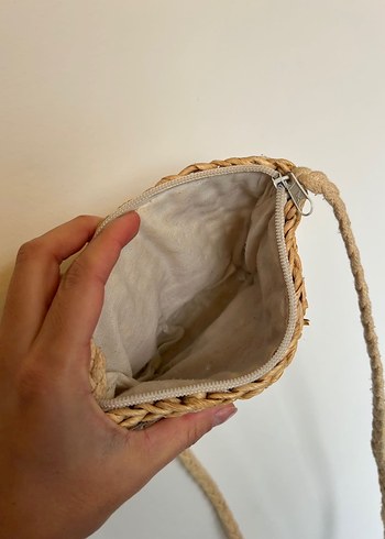 Örgü Bej Kadın Çapraz Çanta - Görsel 3