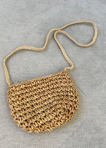 Örgü Bej Kadın Çapraz Çanta - Görsel 2