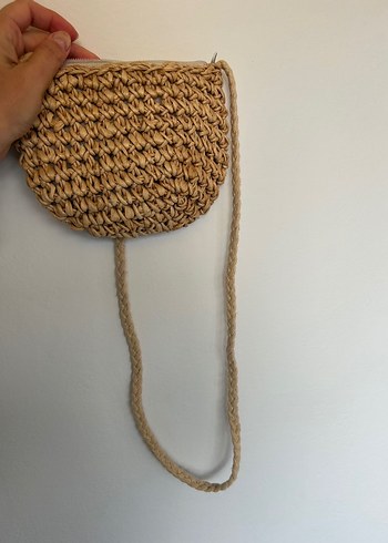 Örgü Bej Kadın Çapraz Çanta - Görsel 4