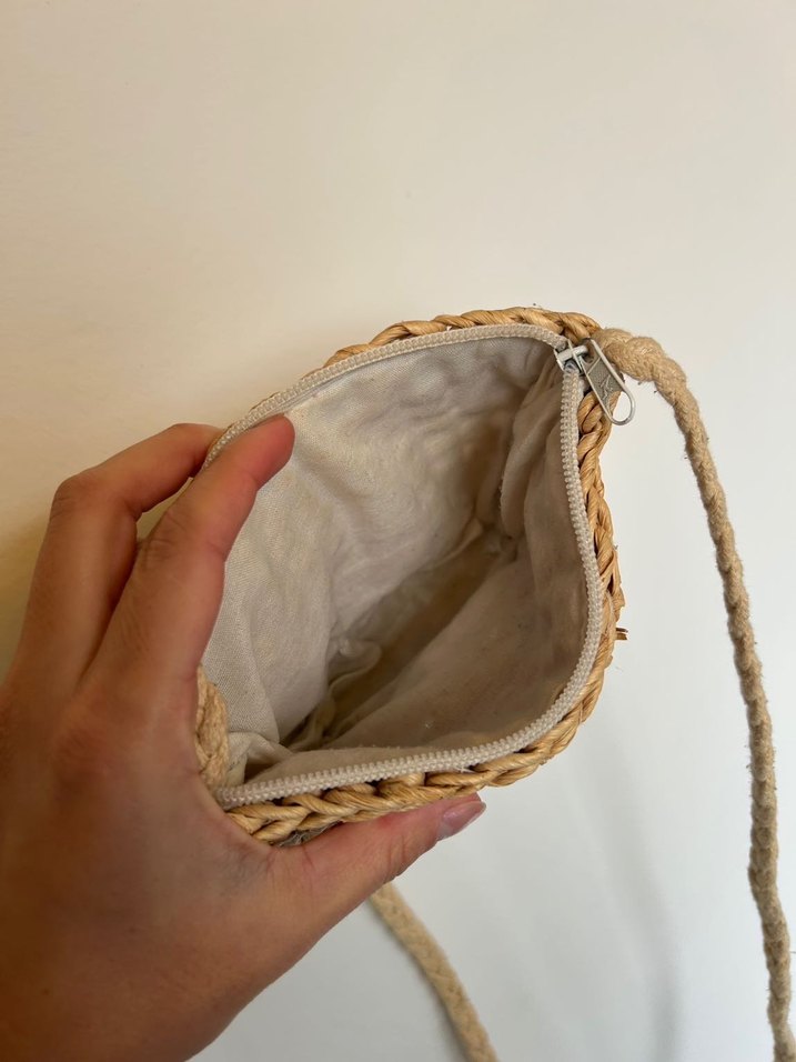 Örgü Bej Kadın Çapraz Çanta - Görsel 3