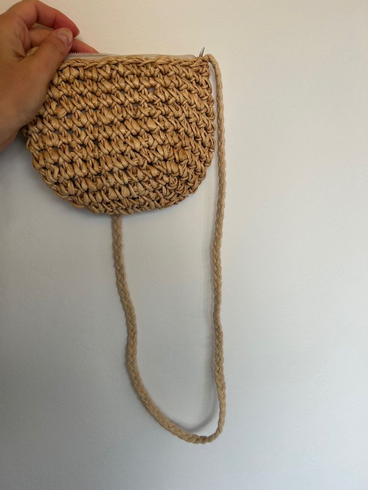 Örgü Bej Kadın Çapraz Çanta - Görsel 4
