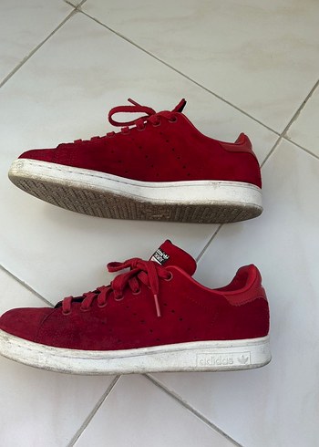 Adidas Kırmızı Süet Kadın Spor Ayakkabı - Görsel 3