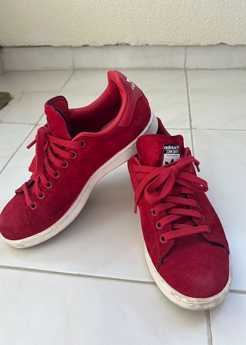 Adidas Kırmızı Süet Kadın Spor Ayakkabı - Görsel 4