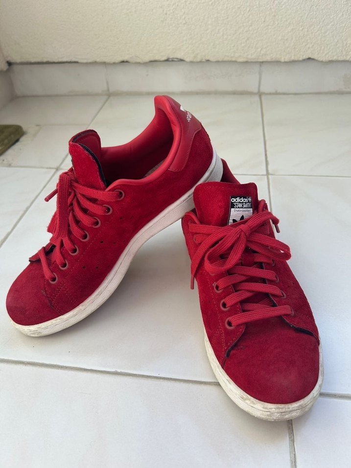 Adidas Kırmızı Süet Kadın Spor Ayakkabı - Görsel 4