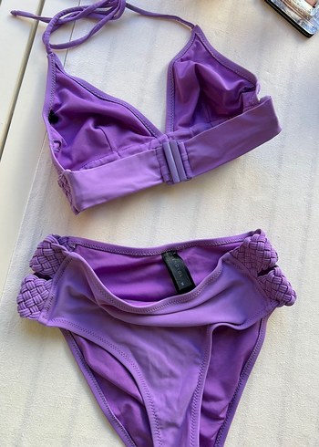 Mor işlemeli Mini Bikini Üstü - Görsel 5