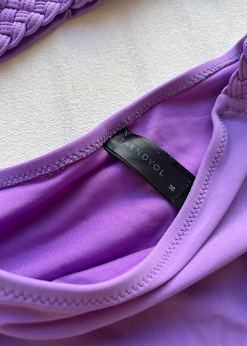 Mor işlemeli Mini Bikini Üstü - Görsel 6