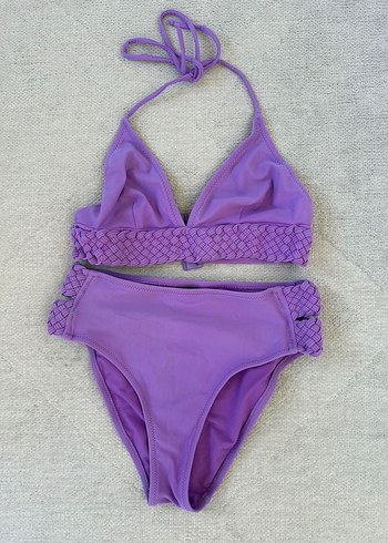 Mor işlemeli Mini Bikini Üstü - Görsel 3