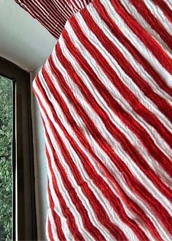 Kırmızı Çizgili Askılı Uzun Bohem Tulum - Görsel 7