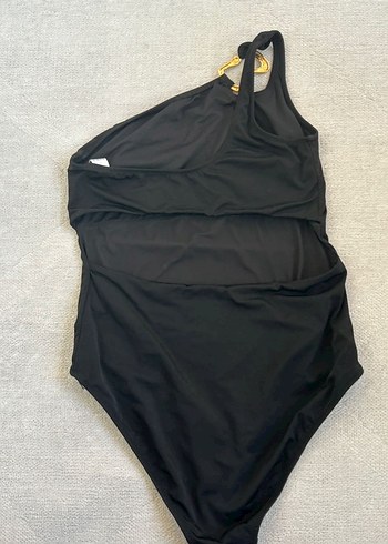 Tek Omuzlu Siyah Kadın Mayo - Görsel 5